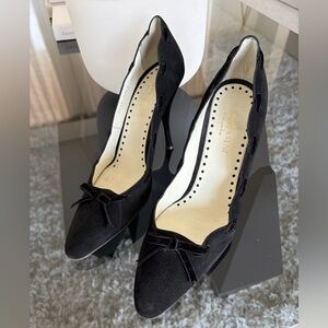 Yves Saint Laurent Black Velvet Heels
